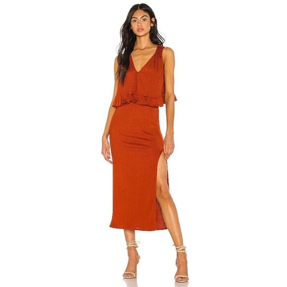 Free People no excuses cropped top in terracotta size XS - Picture 2 of 9